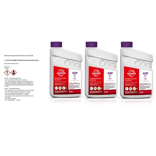 GLYSANTIN 3x 1 L G30® ECO BMB 100 Kühlerfrostschutz Kühlerschutz 50788315 3 GLYSANTIN 3x 1 L G30® ECO BMB 100 Kühlerfrostschutz Kühlerschutz 50788315