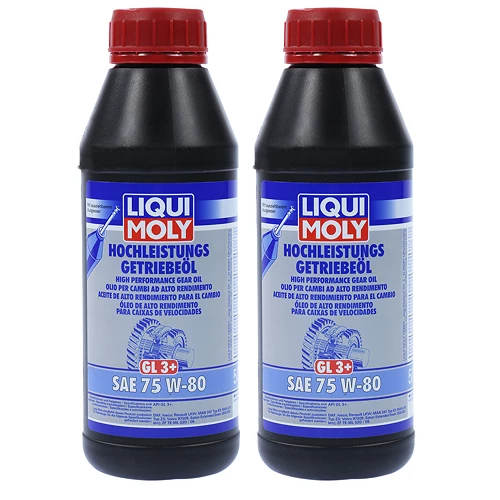 LIQUI MOLY 2x 500ml Hochleistungs-Getriebeöl GL3+ SAE 75W-80 4426 3 LIQUI MOLY 2x 500ml Hochleistungs-Getriebeöl GL3+ SAE 75W-80 4426