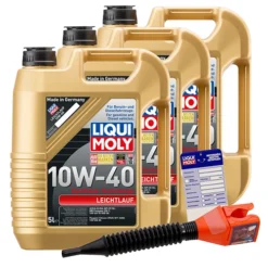 LIQUI MOLY 15 L Leichtlauf 10W-40 + Ölwechsel-Anhänger 1310