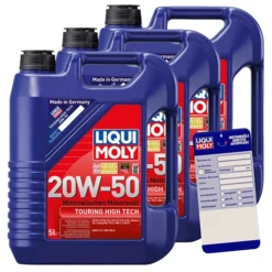 LIQUI MOLY 15 L Touring High Tech 20W-50 + Ölwechsel-Anhänger 1255