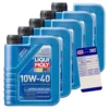 LIQUI MOLY 5x 1 L Super Leichtlauf 10W-40 + Ölw.-Anhänger 1300