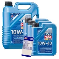 LIQUI MOLY 8 L Super Leichtlauf 10W-40 + Ölwechsel-Anhänger 10804463